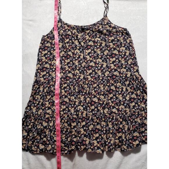 Dress Forum Los Angeles Floral Spaghetti Strap Dress Women's Medium Navy Mini - Picture 9 of 9